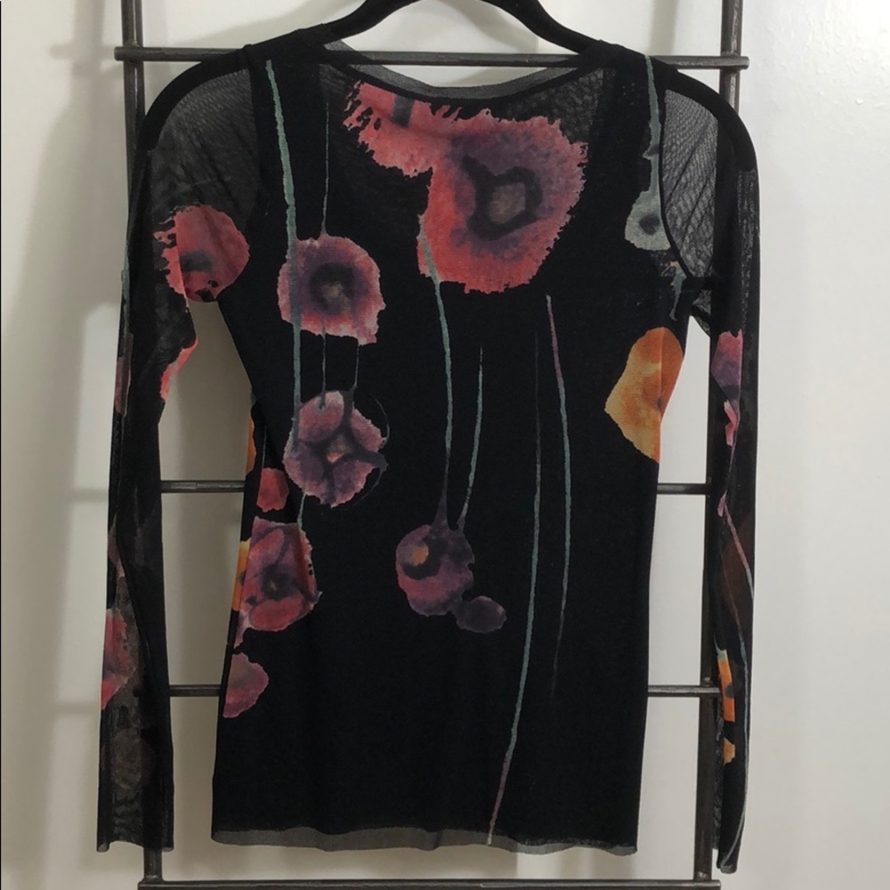 Black Floral Long Sleeve Top - Picture 3 of 7